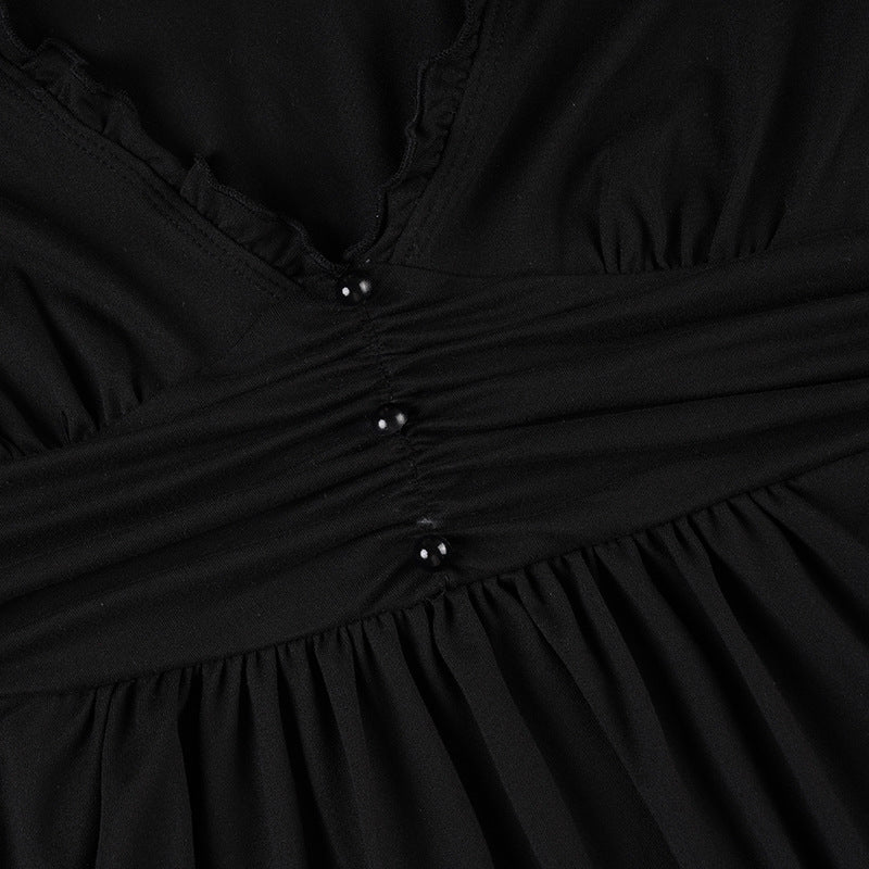 The Elara Lace Trim Ruched Peplum Top