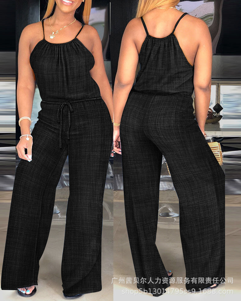 The Elara Adjustable Waist Wide Leg Jumpsuit