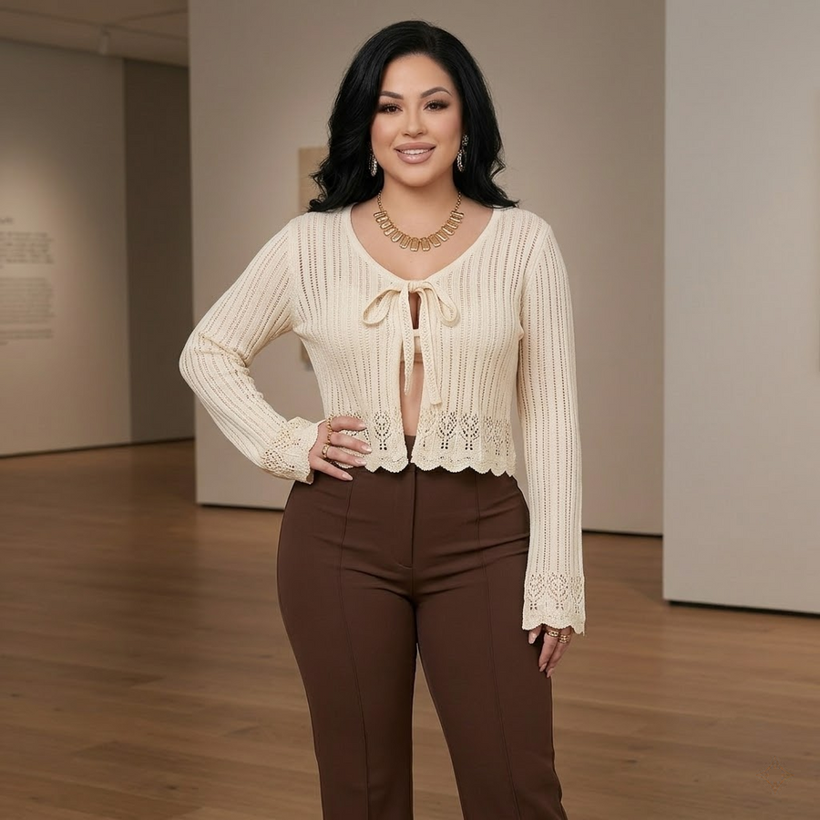 The Maison Balletcore Flared Knit Top