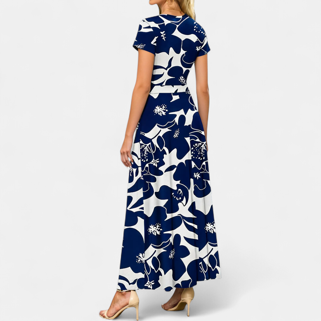 ROSALIE™ – 3D Floral Print Maxi Dress
