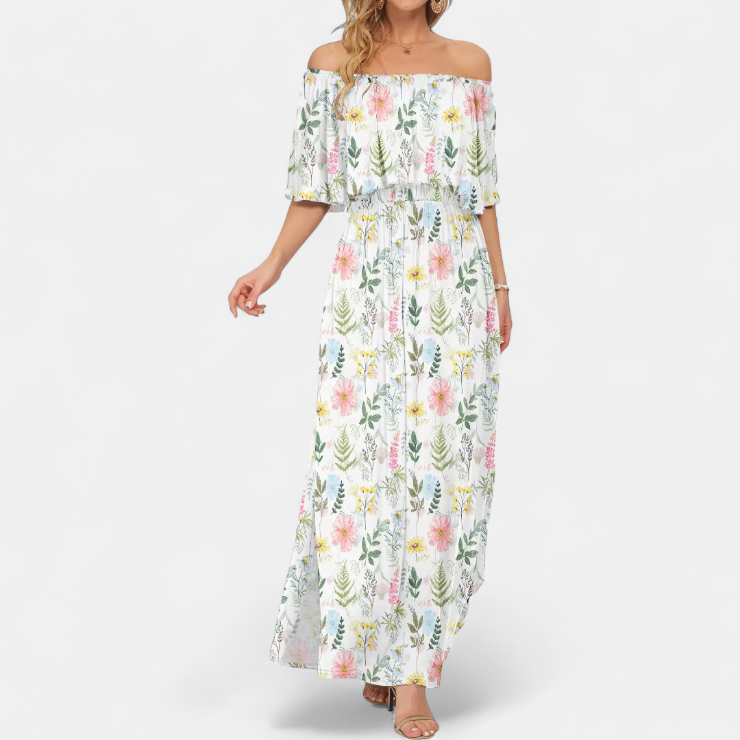 MEADOW™ – Printed Off-Shoulder Maxi Dress