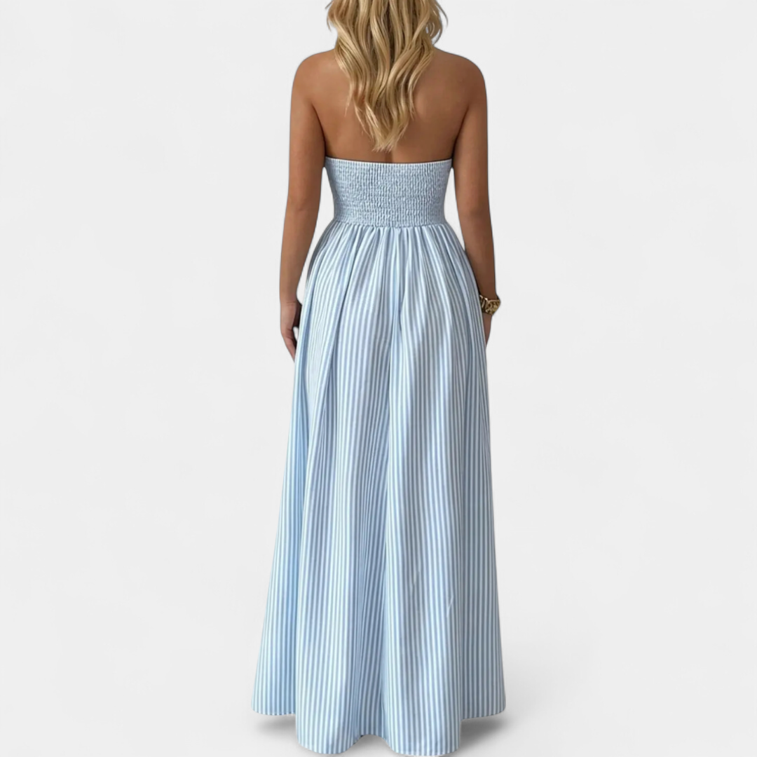 MARINA™ – Deep V Striped Vacation Maxi