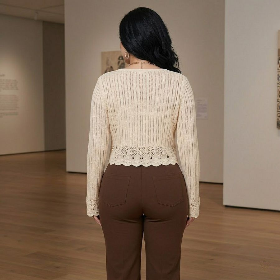 The Maison Balletcore Flared Knit Top