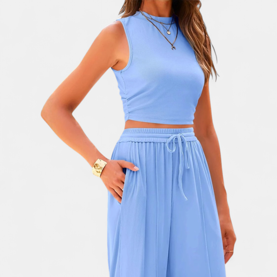 QUINN™ – Breezy Knit Wide-Leg Lounge Set