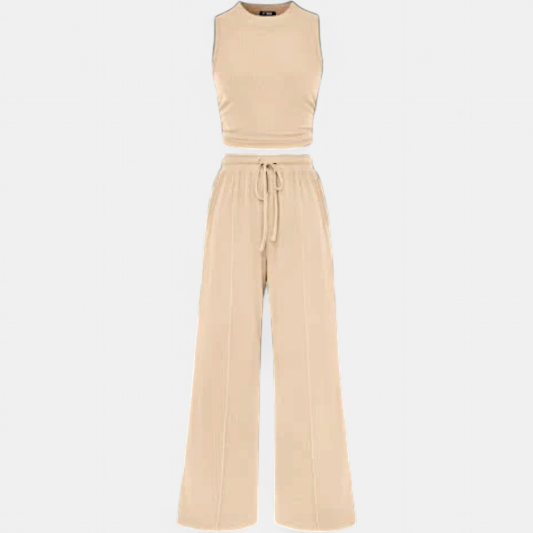 QUINN™ – Breezy Knit Wide-Leg Lounge Set