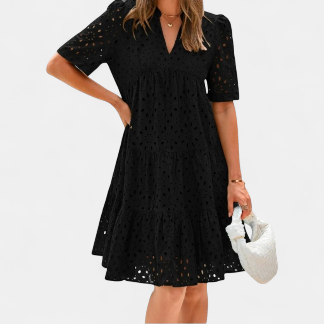 COLETTE™ – French Lace Cutout A-Line Dress