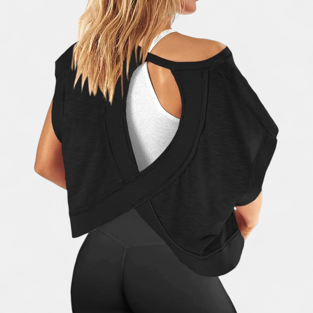 ALEX™ – Backless Hollow-Out Yoga Tee