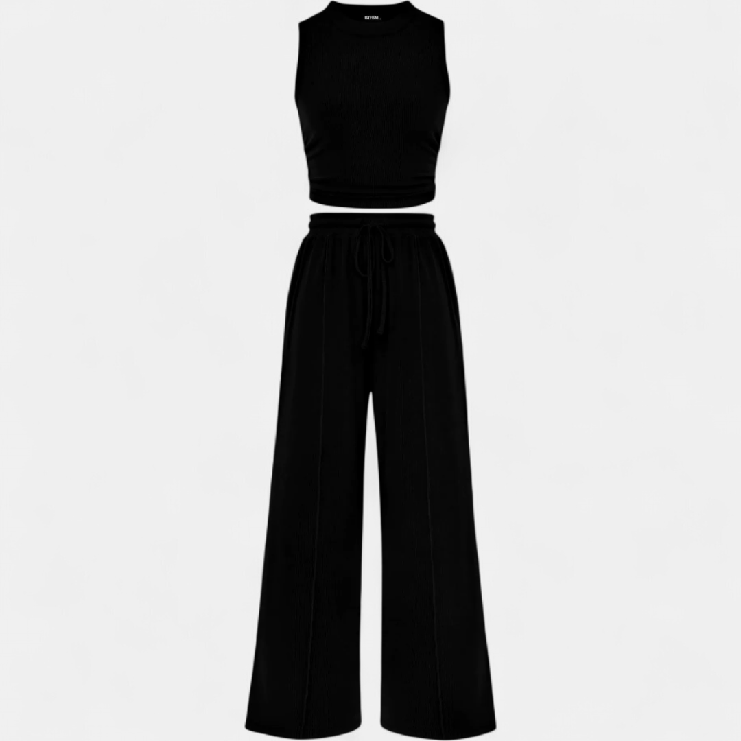 QUINN™ – Breezy Knit Wide-Leg Lounge Set