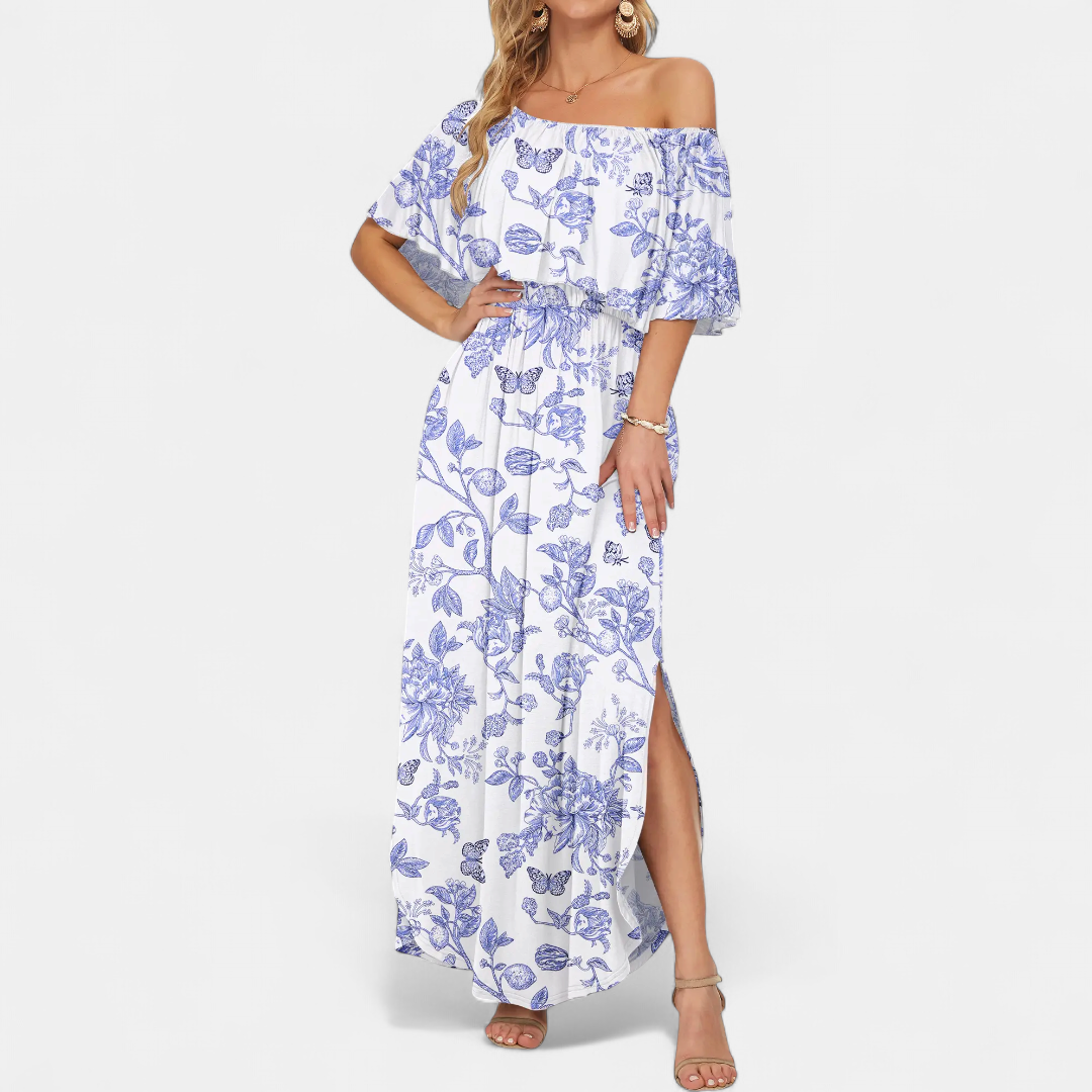 MEADOW™ – Printed Off-Shoulder Maxi Dress