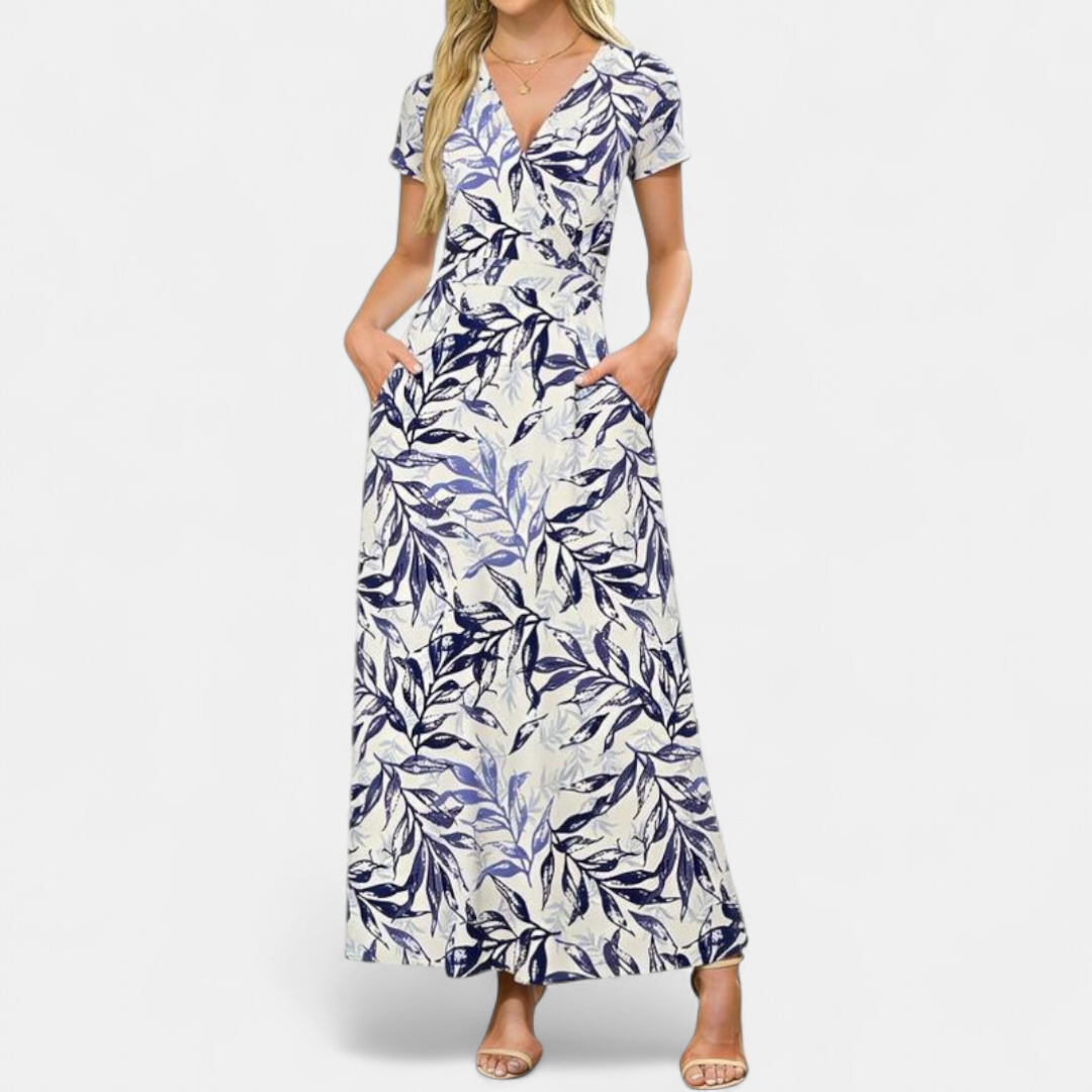 ROSALIE™ – 3D Floral Print Maxi Dress