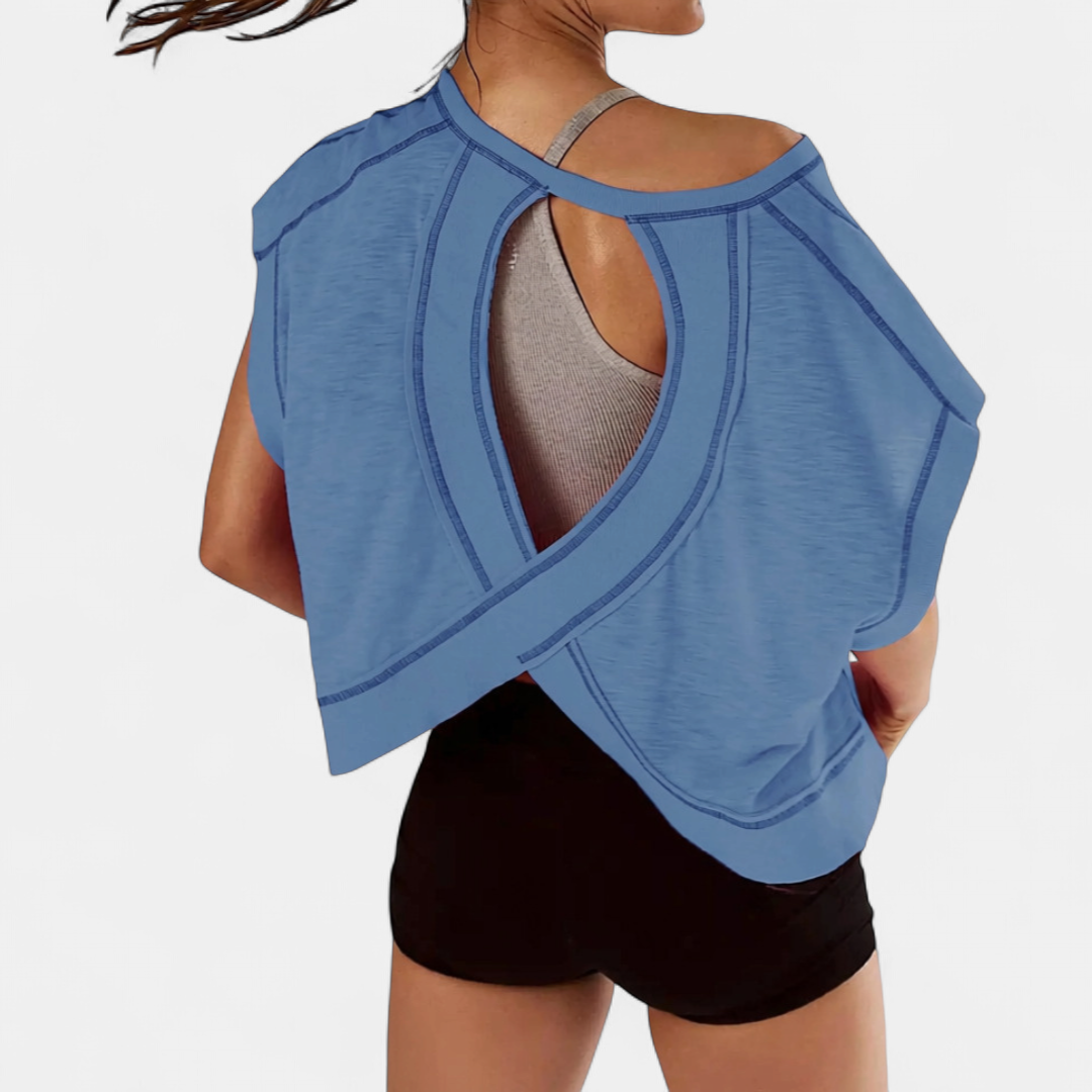ALEX™ – Backless Hollow-Out Yoga Tee