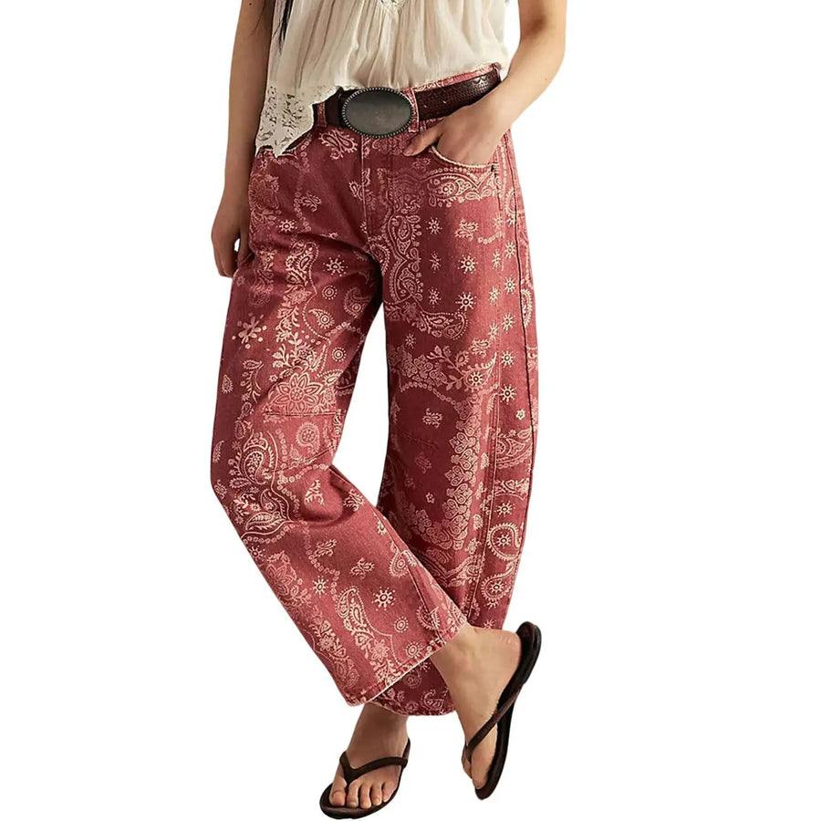 The Maison Y2K Printed Loose Straight Jeans