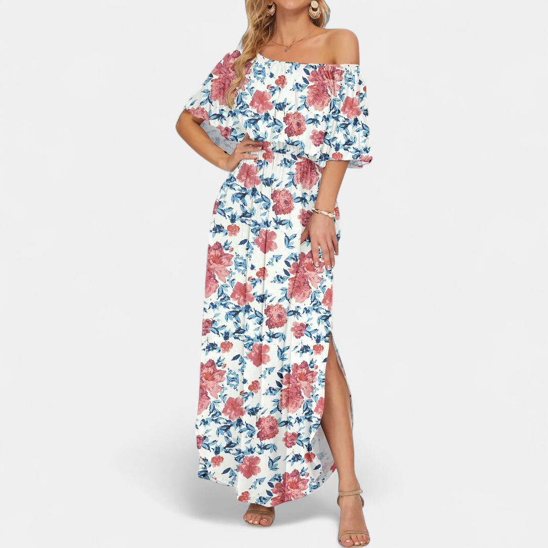 MEADOW™ – Printed Off-Shoulder Maxi Dress