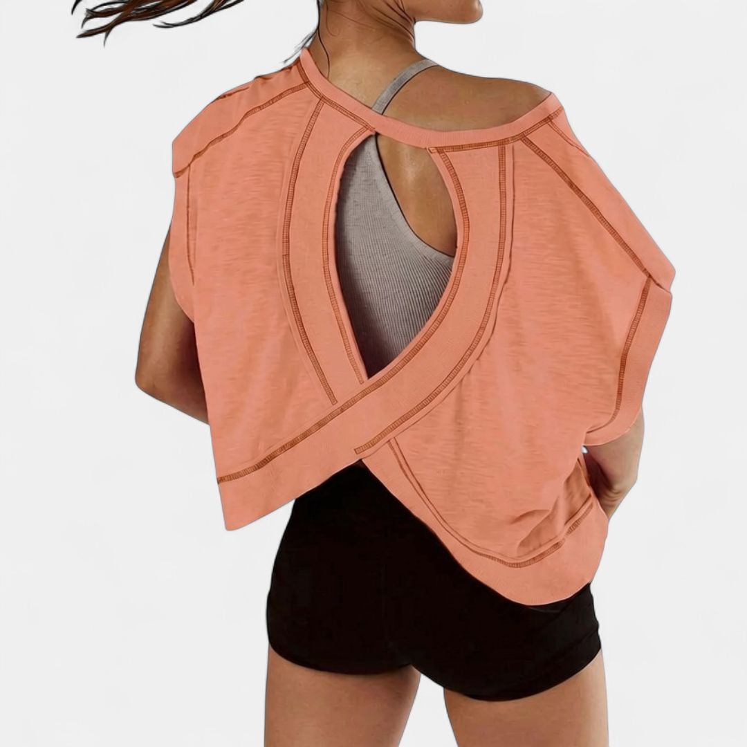 ALEX™ – Backless Hollow-Out Yoga Tee