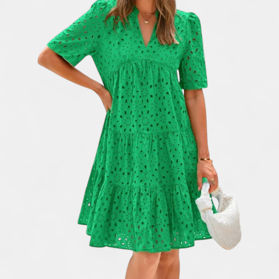 COLETTE™ – French Lace Cutout A-Line Dress