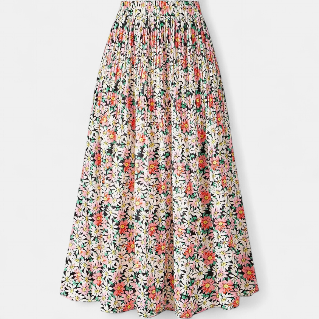 BELLAMY™ – Breezy Printed Pleated Midi Skirt