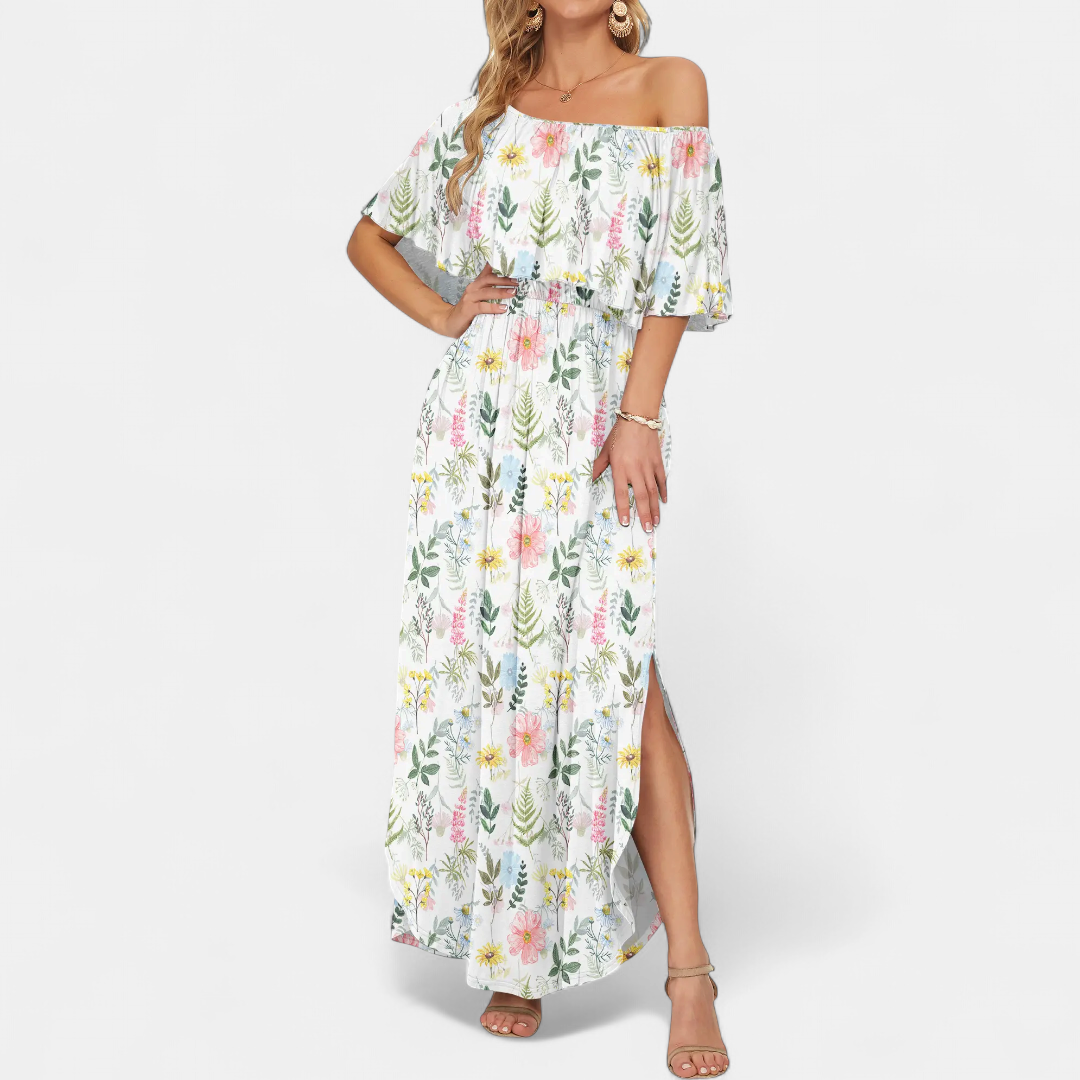 MEADOW™ – Printed Off-Shoulder Maxi Dress