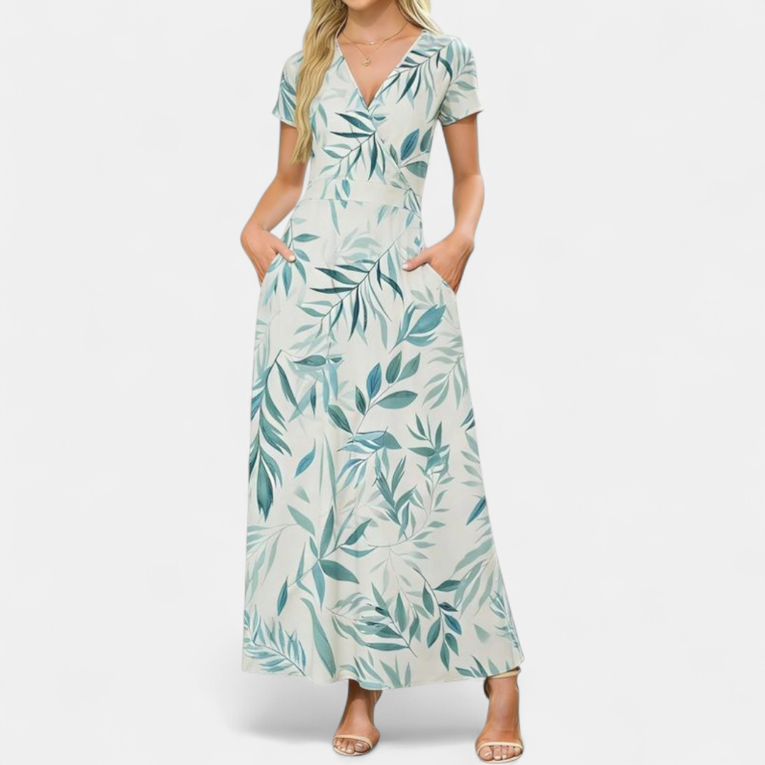 ROSALIE™ – 3D Floral Print Maxi Dress