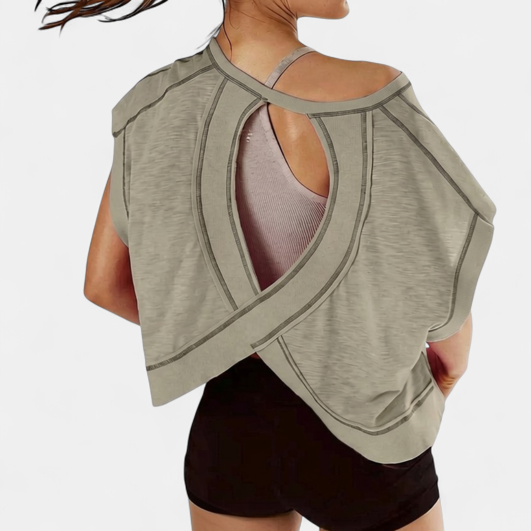 ALEX™ – Backless Hollow-Out Yoga Tee