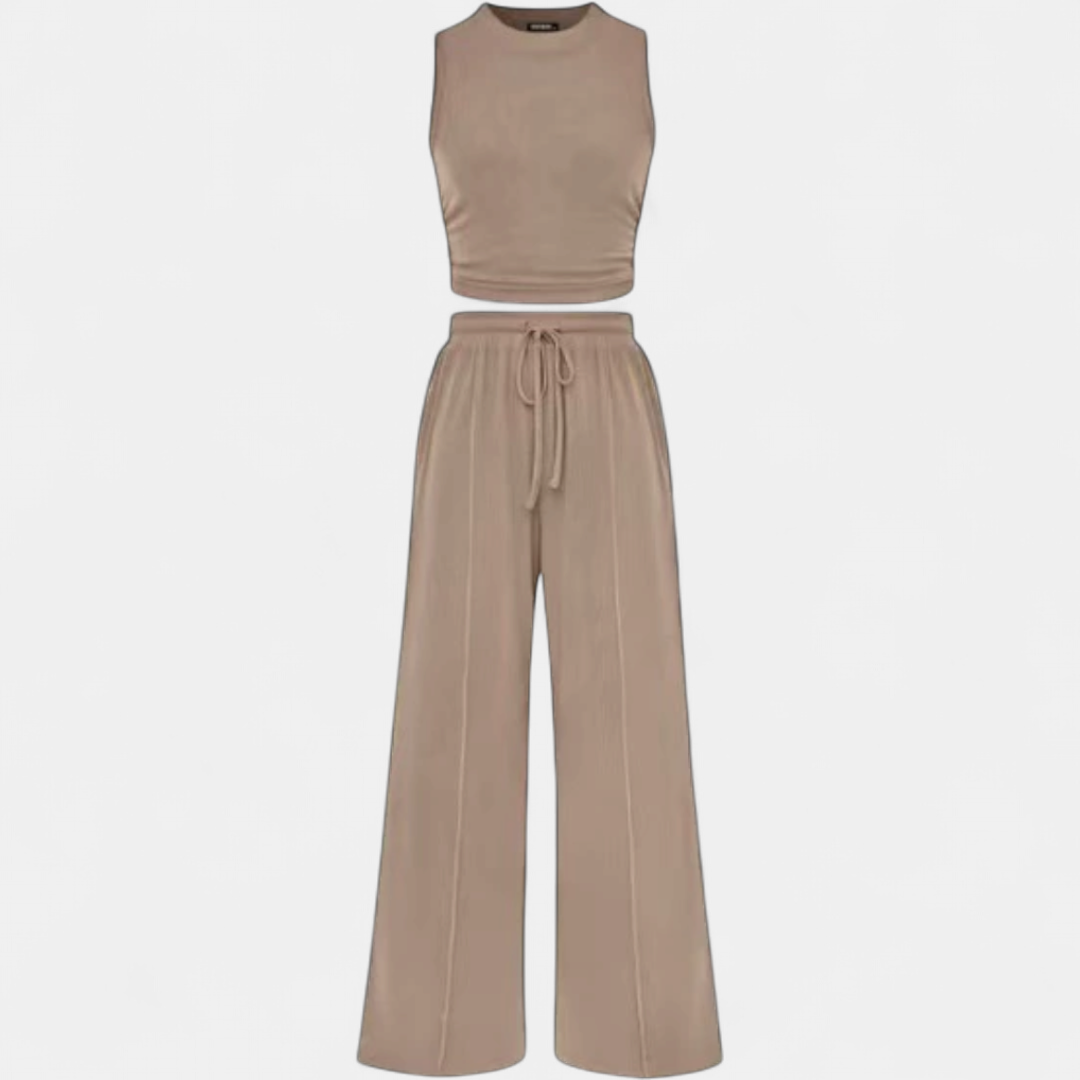 QUINN™ – Breezy Knit Wide-Leg Lounge Set
