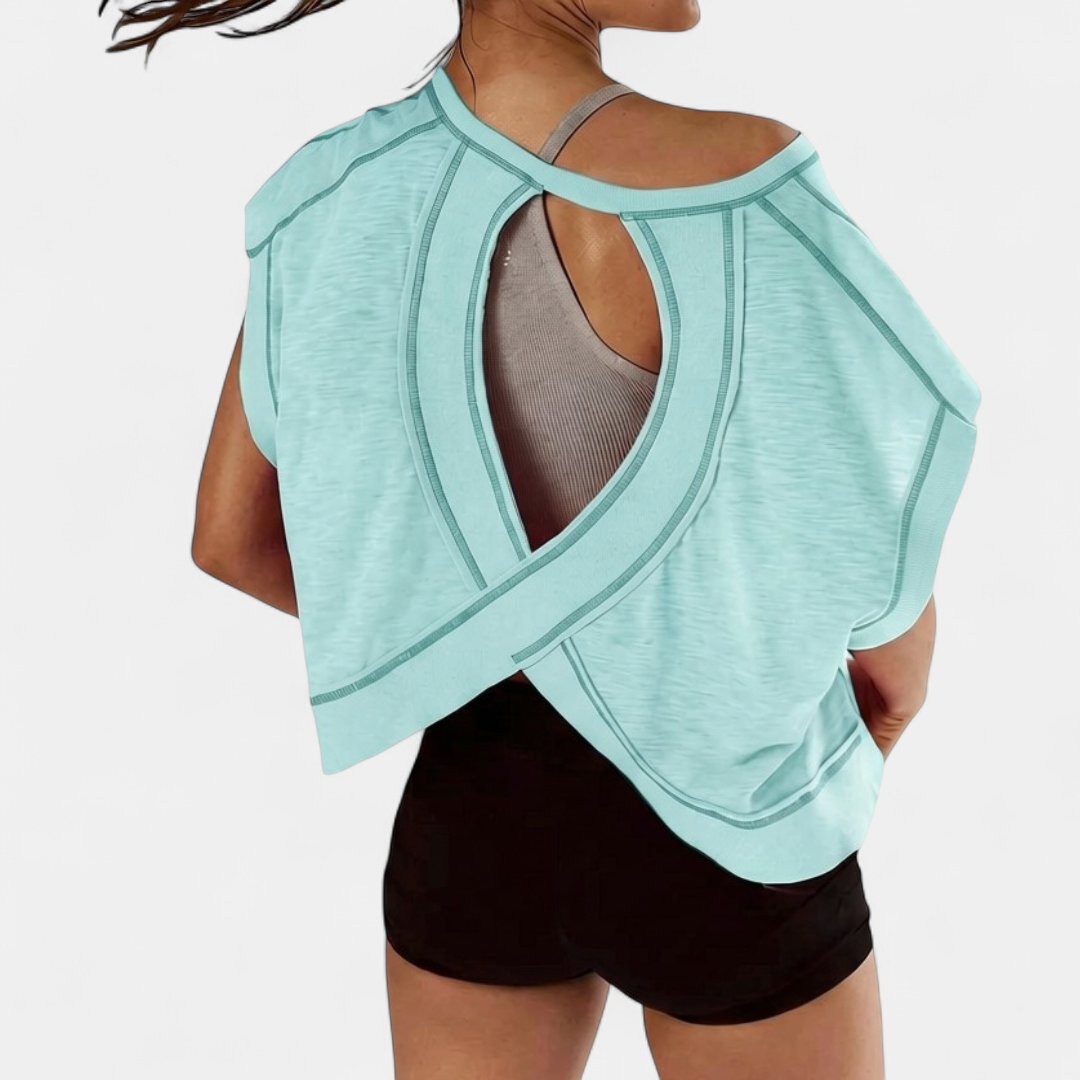 ALEX™ – Backless Hollow-Out Yoga Tee