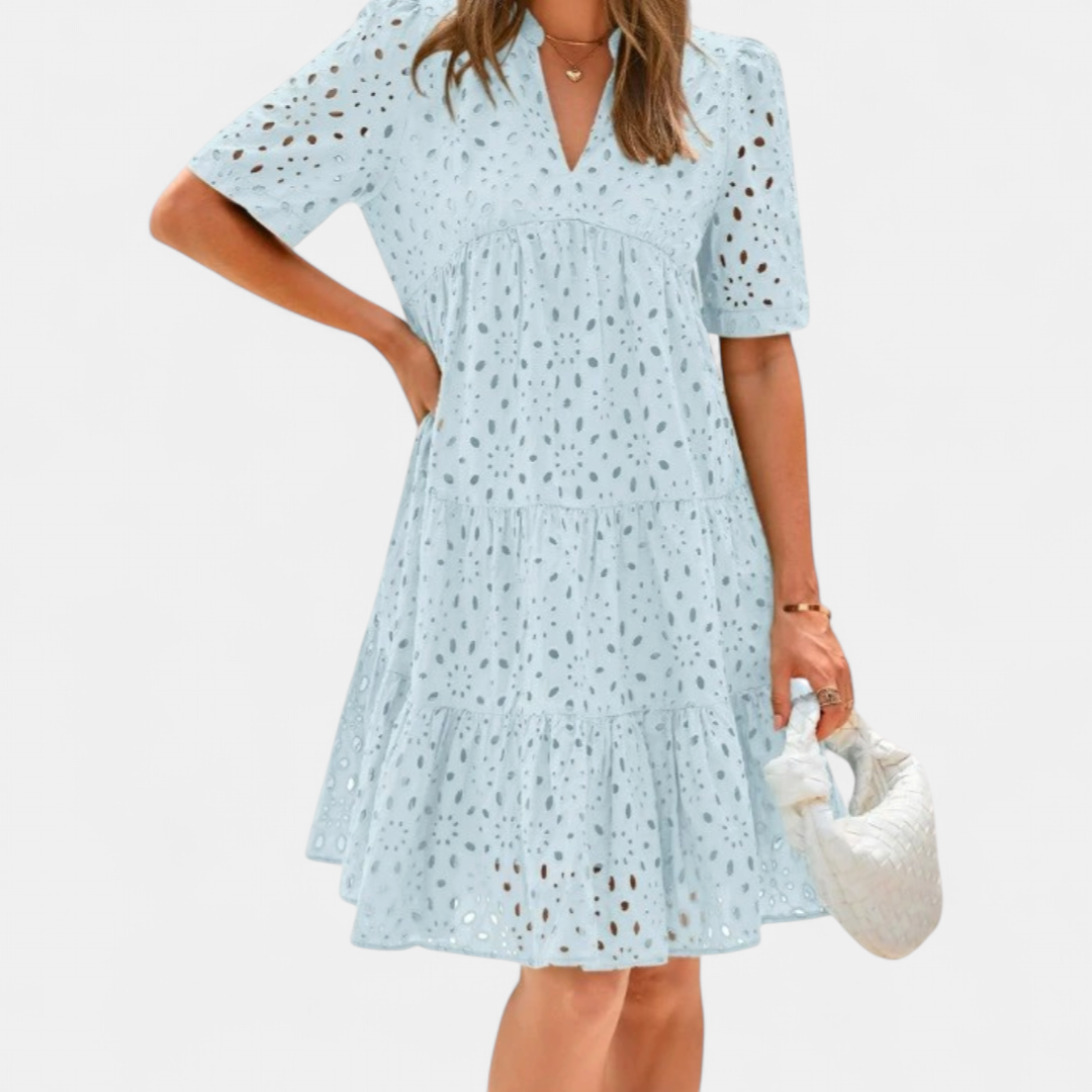 COLETTE™ – French Lace Cutout A-Line Dress