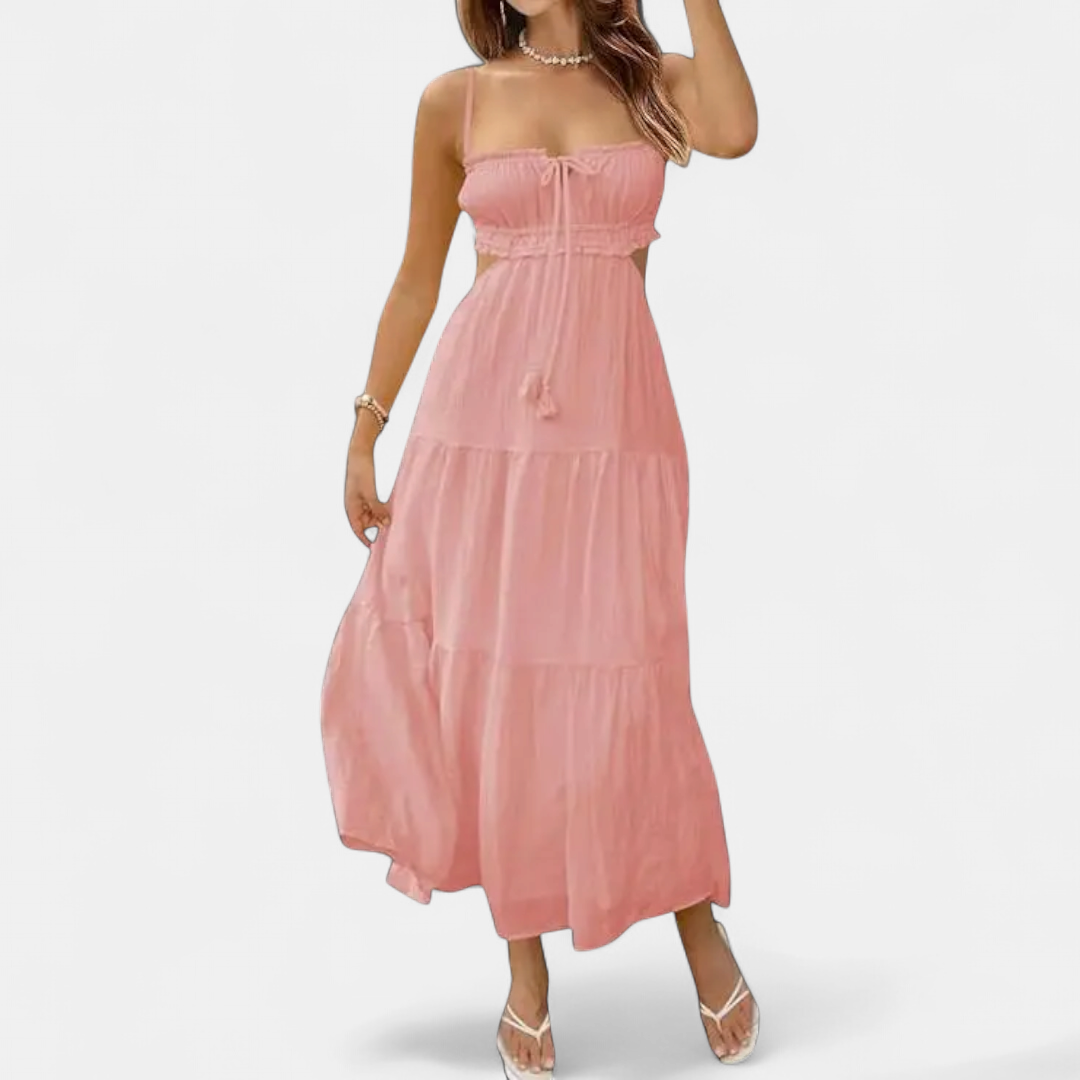 LORETTA™ – V-Neck Swing Maxi Dress