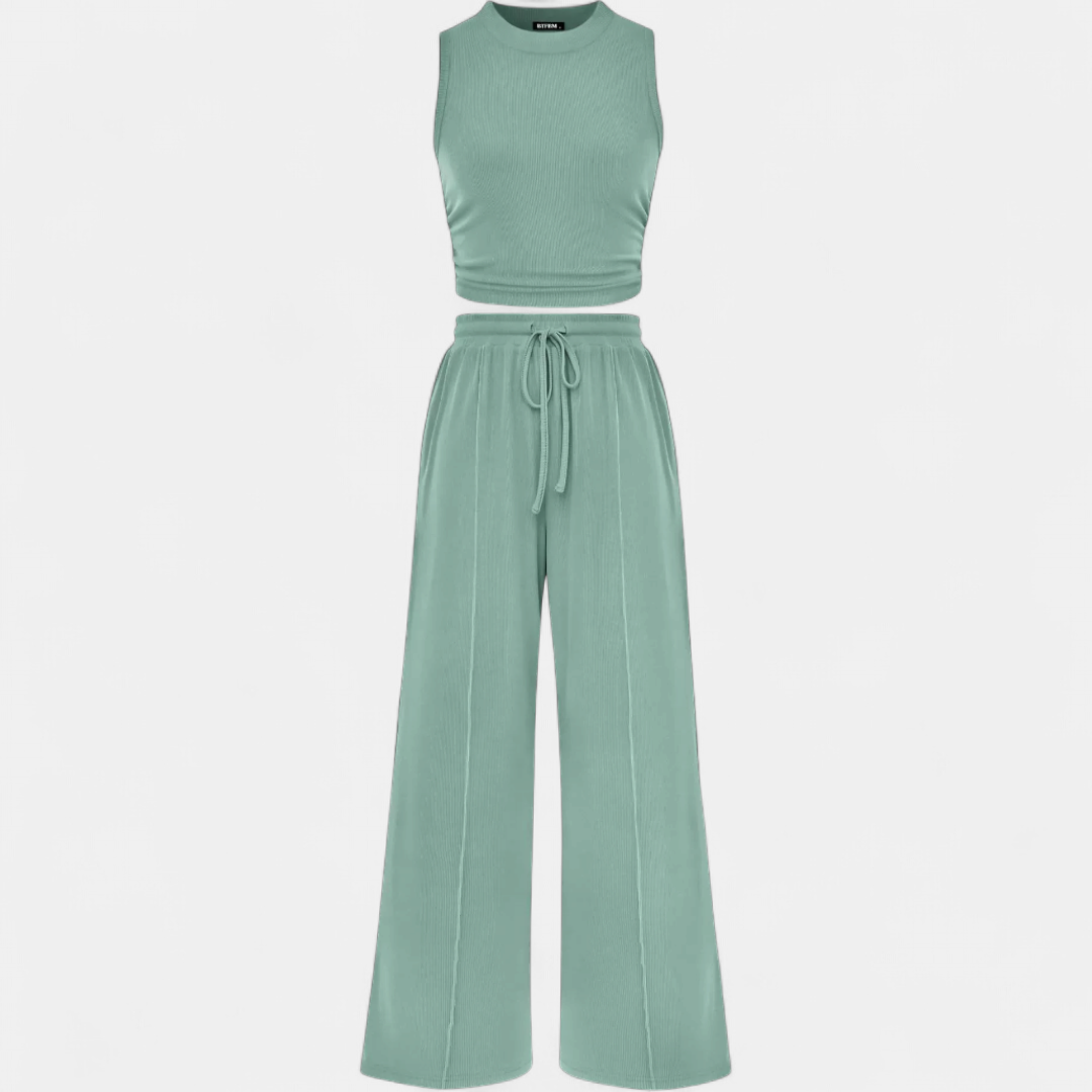 QUINN™ – Breezy Knit Wide-Leg Lounge Set