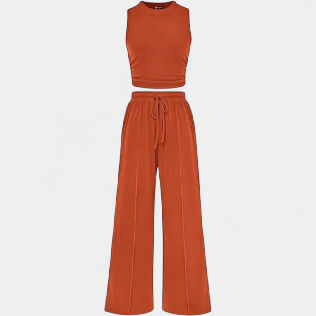 QUINN™ – Breezy Knit Wide-Leg Lounge Set