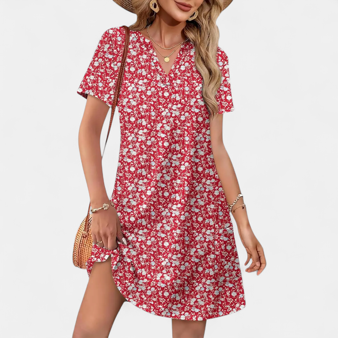 SERAPHINA™ – Boho V-Neck Pocket Dress