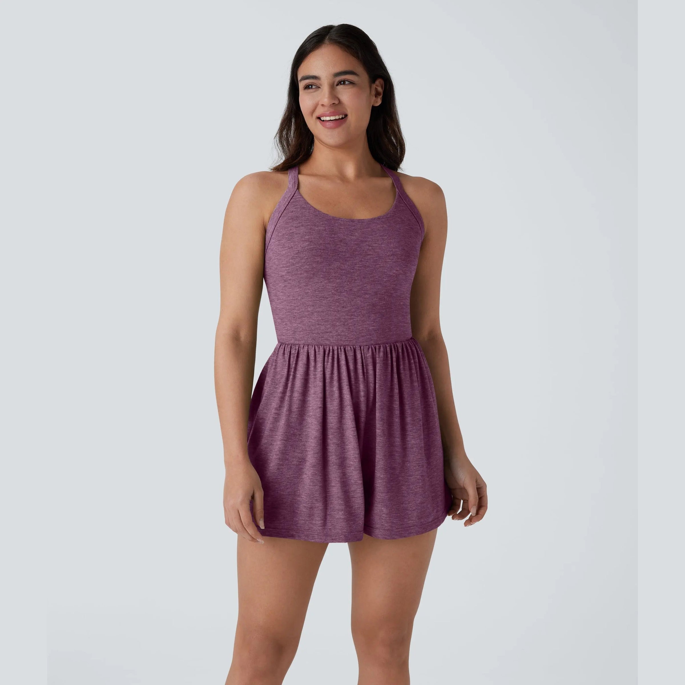 The Elara Backless Twisted Pocket 2-in-1 Romper