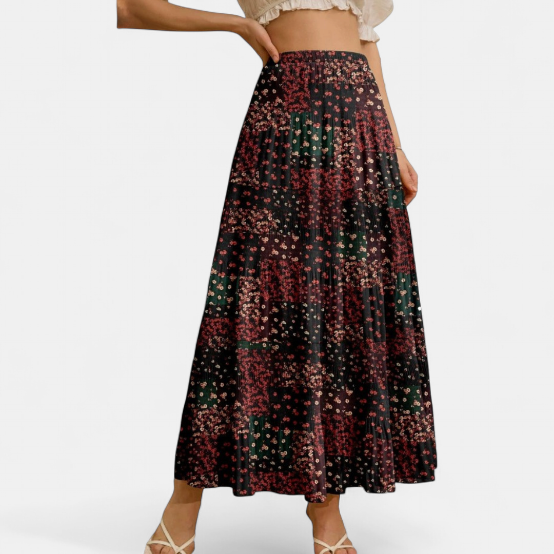 BELLAMY™ – Breezy Printed Pleated Midi Skirt
