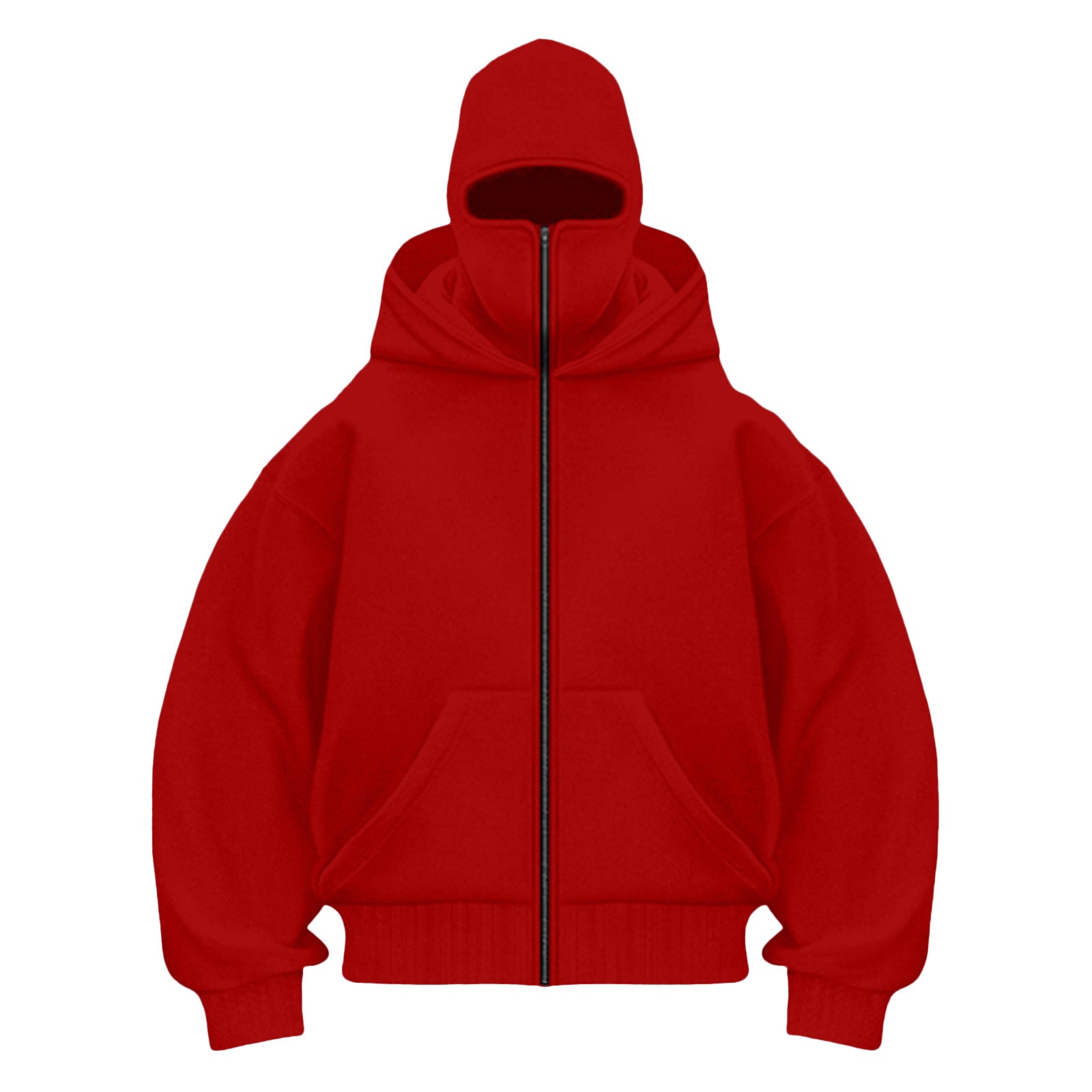 Face mask zip-up hooded jacket