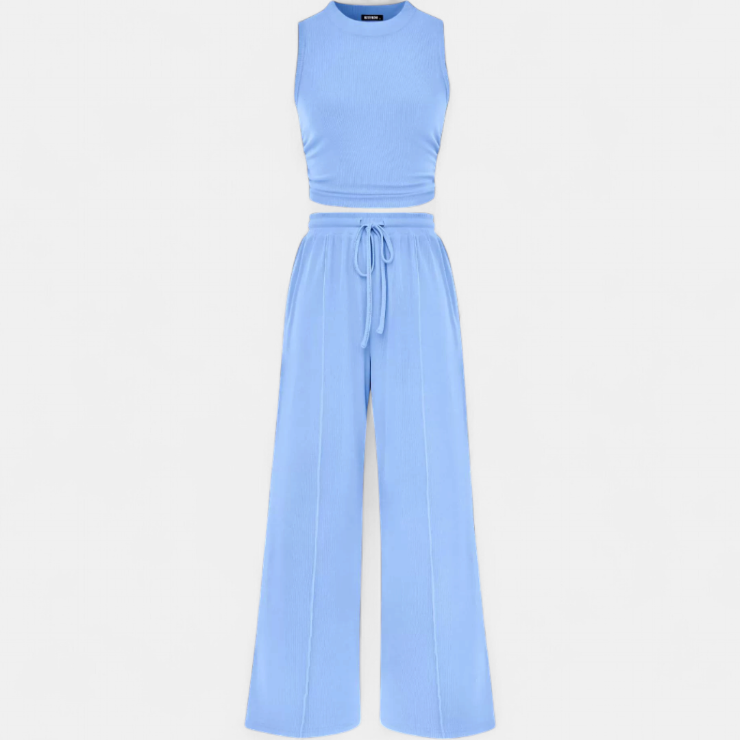 QUINN™ – Breezy Knit Wide-Leg Lounge Set