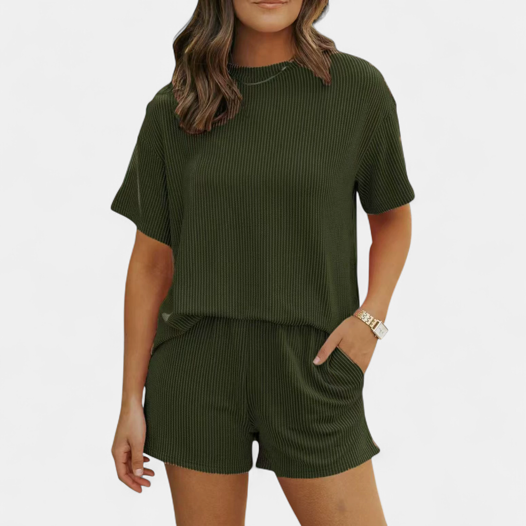 REESE™ – Ribbed Relaxed Two-Piece Lounge Set