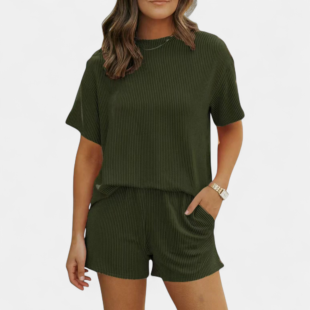TATUM™ – Ribbed Relaxed Two-Piece Lounge Set