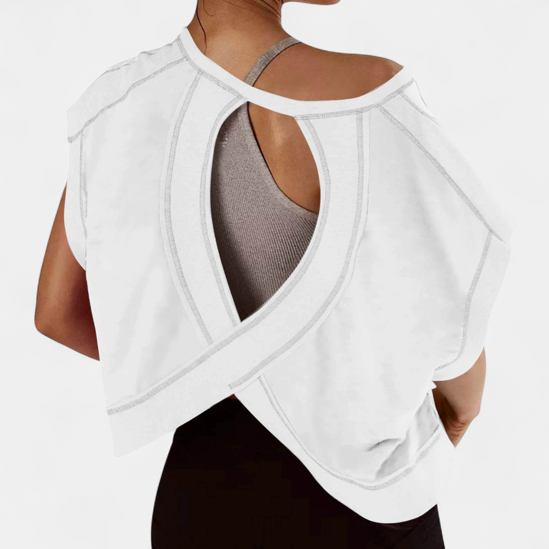ALEX™ – Backless Hollow-Out Yoga Tee