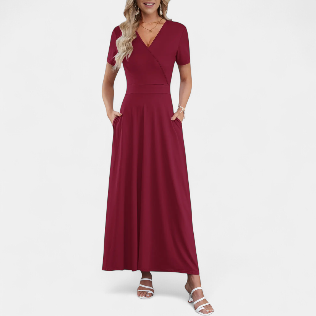 ROSALIE™ – 3D Floral Print Maxi Dress