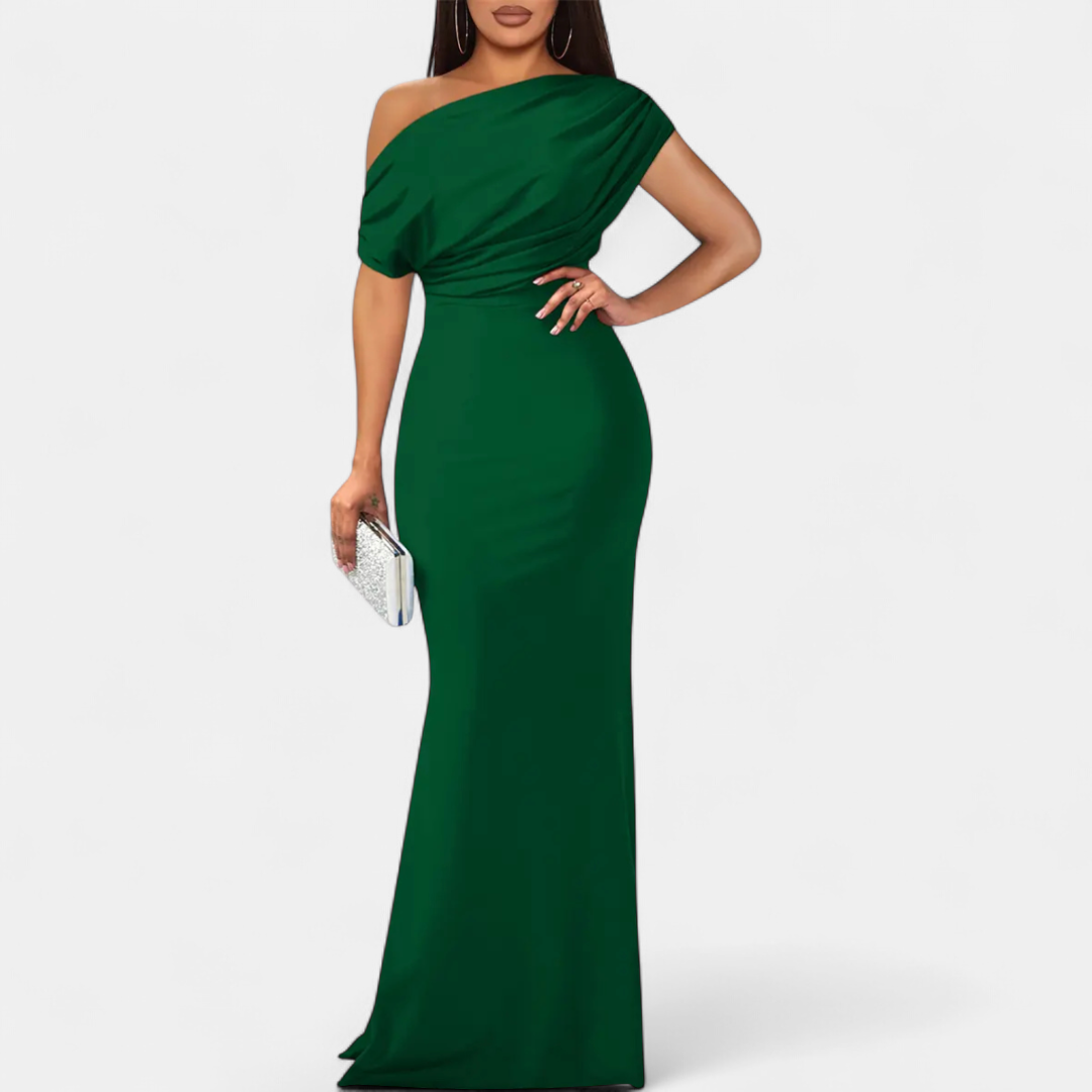 AUDREY™ – Off-Shoulder Fitted Formal Gown