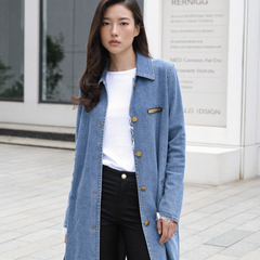Ashley Belted Denim Trench Coat - styled lifestyle shot