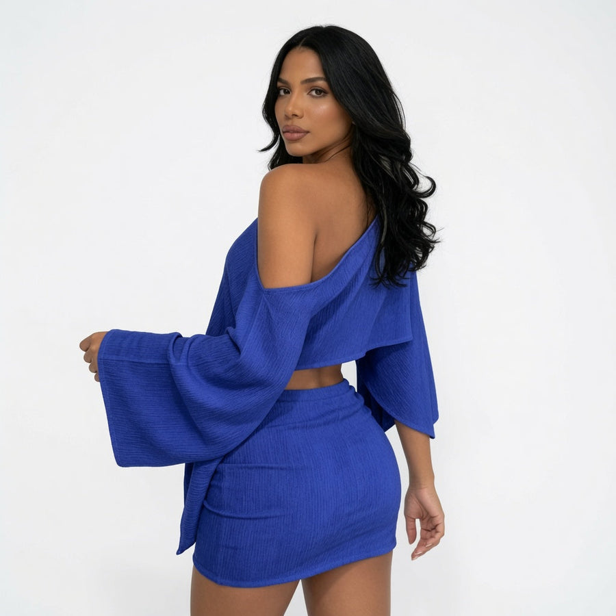 The Elara Asymmetric Off-Shoulder Two Piece Set