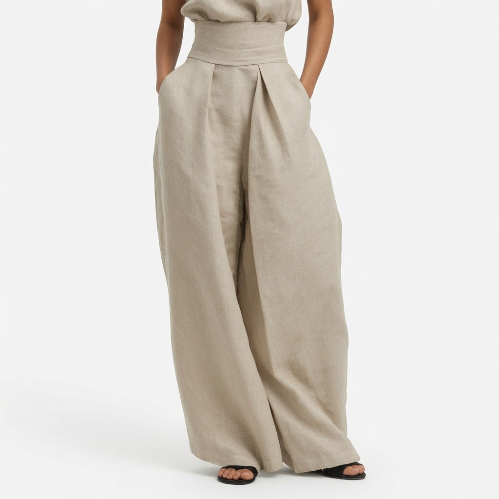 The Elara Mock Neck Wide Leg Two Piece Set