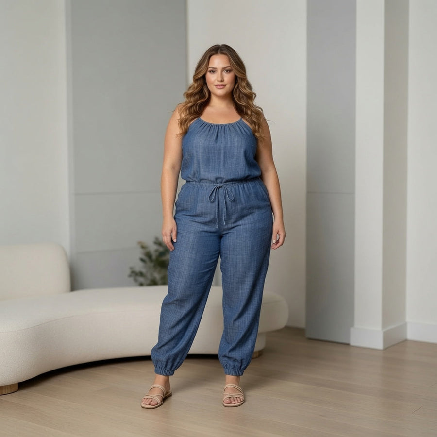 The Elara Adjustable Waist Wide Leg Jumpsuit
