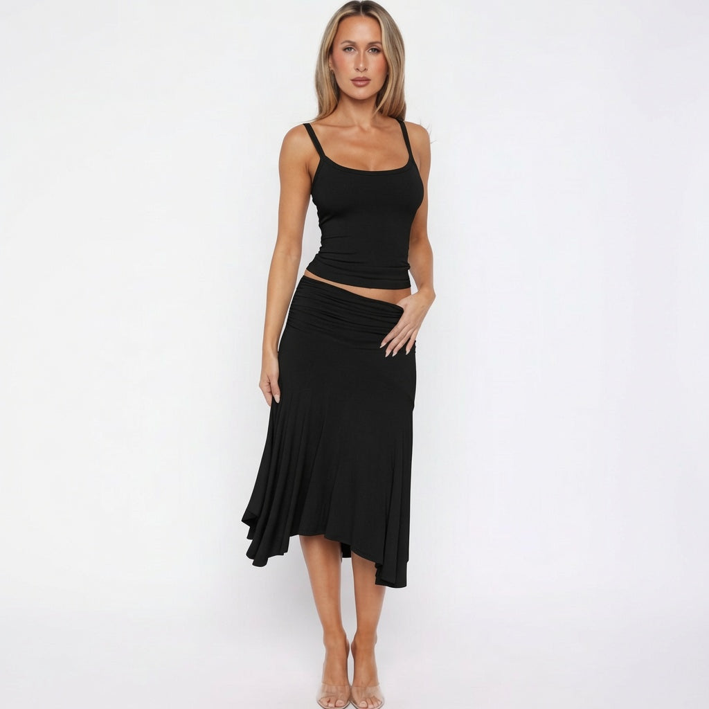 The Elara Summer Halter Two-Piece Set