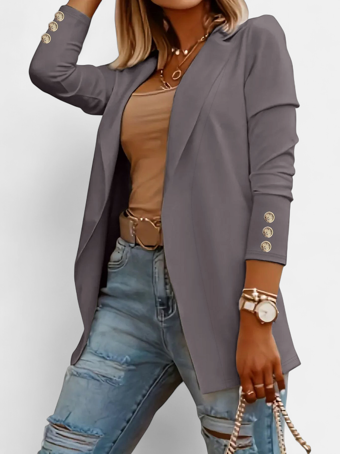 ODIN | Casual Long Sleeve Open Front Blazer